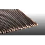 Polycarbonat Stegplatte, 16/20 mm, Bronze, 980 mm x 1000 mm Polycarbonatplatte – UV-beständige Hohlkammerplatte – Stegdreifachplatte für Überdachungen