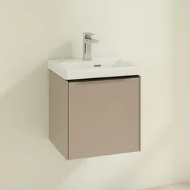Villeroy & Boch Waschbeckenunterschrank 1 Tür 42,3 x 42,9 x 37,8 cm Taupe/Volcano Black