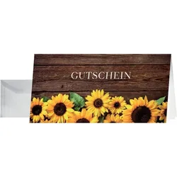 Sigel Gutschein-Karten inkl. transparenter Umschläge,Sunfield, Glanzkarton