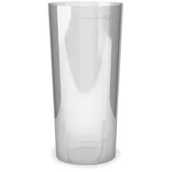 VEPATIM 50x Einweg-Long Drink Glas 300ml mit Eichstrichen PS transparent glasklar