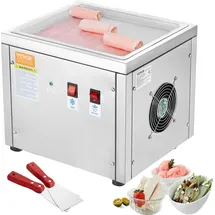 Vevor Maschine für frittierte Eisrollen, 28 x 24 x 2 cm Pfanne zum Frittieren von Eis, Eismaschine mit Kompressor und 2 Schabern, zur Herstellung von Eis, Gefrorenem Joghurt und Eisrollen