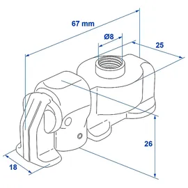 Preiswert & Gut 5x Schraubfitting für Airline-Schiene SWL 1000daN Endbeschlag Innen Zurrschiene 3/8 Schraubgewinde Airlineschiene BS 2000daN Stahl je 152g als Zurröse