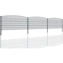 Aileenstore Gartenzaun Mattenzaun Doppelstabmattenzaun Anthrazit Grau Rund