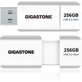 Gigastone Z60 256GB 2-Pack USB 3.2 Gen1 Flash Drive, R/W 120/80MB/s Ultra High Speed Pen Drive, Capless Retractable Design Thumb Drive, USB 2.0 / USB 3.0 Interface Compatible