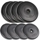 A2Z SPORT® 30kg Hantelscheiben 30mm Set: 4x5kg + 4x2,5kg - Hantelscheiben Set - Hantelscheiben 5kg + Hantelscheiben 2,5kg - Gewichtsscheiben 30mm für Langhanteln and Kurzhanteln