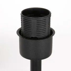 Steinhauer Nachttischleuchte Beistellleuchte Leselampe Textil grau schwarz-matt E27