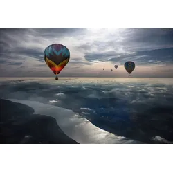 Fototapete PAPERMOON "Photo-Art HEATHER BONADIO, DEN HIMMEL KÜSSEN", bunt, B:4,50m L:2,80m, Vlies, Tapeten