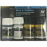 Vallejo 073189 Effekt-Set Schlamm und Pfützen, 35 ml (4er Pack)
