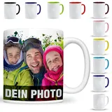 Tasse personalisiert | Personalisierbar mit eigenem Foto Bedrucken | Text und Schrift | Fototasse | Werbetasse | Firmentasse | mit logo (Weiß)