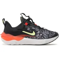 Nike Run FLow JP (GS) Kinder Black/LT Lemon Twist-Picante