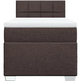 vidaXL Boxspringbett 90 x 200 cm Dunkelbraun
