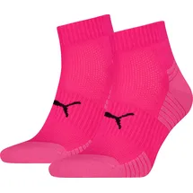 Puma Sport Cushioned Quarter Socken 2 Paar Rosa 39-42