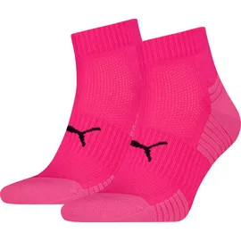 Puma Sport Cushioned Quarter Socken 2 Paar Rosa 39-42
