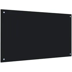 DELUKE® Küchenrückwand Glas - 100x60cm Schwarz Wandverklediung Küche Wandschutz Spritzschutz Herdspritzschutz Glasplatte Rückwandküche Küchenwand