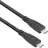 Act USB-C-Kabel 5 m kompatibel mit Monitor, Laptop, SSD Schwarz