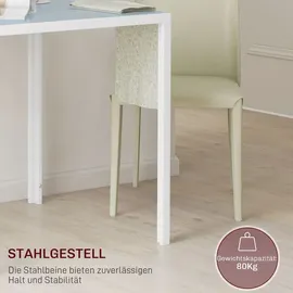 Homcom Esszimmertisch 75 x 75 x 75 cm weiß