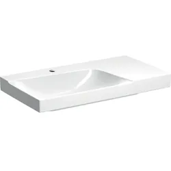 Wandwaschtisch mit Ablagefläche „Xeno2“, rechteckig, Ablagefläche rechts 90 × 48 cm  mit KeraTect®