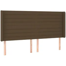vidaXL Boxspringbett mit Matratze & LED Dunkelbraun 160x200 cm Stoff