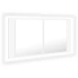 vidaXL Spiegelschrank 90 cm weiß