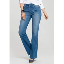 H.I.S. H.I.S Bootcut-Jeans High-Waist hohe Taille, Bootcut, mit Used-Effekten, auch in Langgrößen blau 38