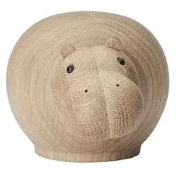 Woud - Hibo Hippopotamus Small Oak - 12 cm - 7.7 cm - 6.9 cm