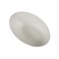 Papstar Pure Fingerfood-Schalen, Zuckerrohr, Fingerfood-Schale aus Zuckerrohr, 1 Packung = 50 Stück, Form: Egg