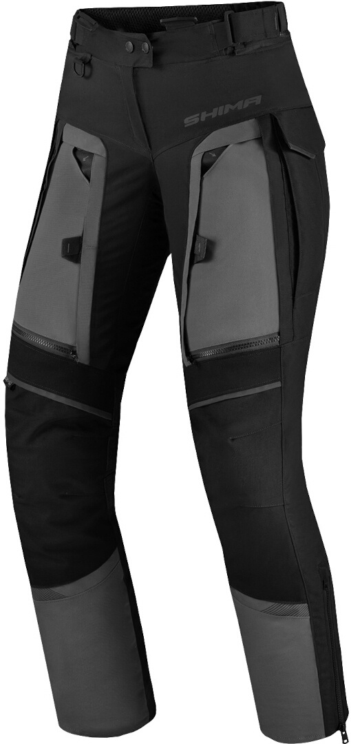 SHIMA Hero 2.0 waterdichte dames motorfiets textiel broek, zwart-grijs, L Voorvrouw