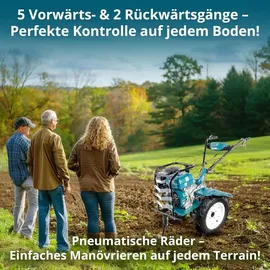 Könner & Söhnen KS 9HP-1350G-3 Benzin Bodenhacke mit Direktantrieb,gartenfräse, geschmiedete Säbelfräsen,3 Vorwärtsgänge, Rückwärtsgang, ≤ SÖHNEN COMBUSTION TILLER 9Km 125/35 9HP-1350BG-3 KS9HP-1350G-3