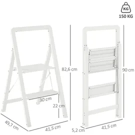 Homcom Trittleiter Klapptrittleiter 2 Stufen