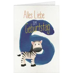Geburtstagskarte Kinder Zahl 6 52-52206 Bild