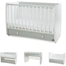 Lorelli Babybett Dream 70 x 140 cm umbaubar Kinderbett Schaukelbett Schreibtisch grün