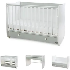Lorelli Babybett Dream 70 x 140 cm umbaubar Kinderbett Schaukelbett Schreibtisch grün
