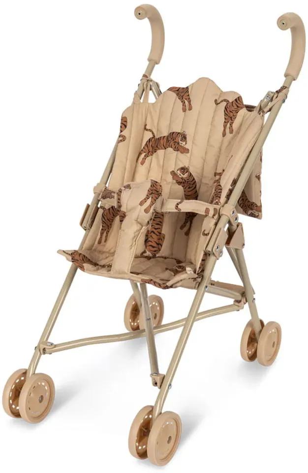 Konges Sløjd - Puppen Kinderwagen, tiger ocford tan