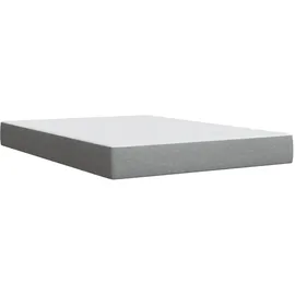 vidaXL Boxspringbett mit Matratze Hellgrau 160x200 cm Stoff