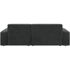 TRENDMANUFAKTUR Ecksofa TRENDMANUFAKTUR "Graz, wahlweise mit Sitzvorschub und Bettkasten, L-Form, Breite 246 cm", grau (dunkelgrau), B:246cm H:73cm T:162cm, 92% Polyester, 8% Polyamid, Sofas, Ecksofa, in Cord-, haustierfreundlichem LEO Struktur- oder LUMOS-3D-Bezug