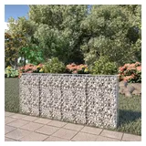 vidaXL Gabionenwand mit Abdeckung Verzinkter Stahl 200×20×85 cm