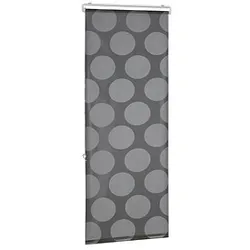 relaxdays Duschrollo schwarz, grau 60,0 x 240,0 cm