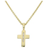 JuwelmaLux Kreuzanhänger JuwelmaLux Anhänger 333/000 (8 Karat) Gold Kreuz mit Zirkonia JL20-02- (1-tlg)