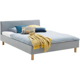 Meise Möbel Polsterbett Lena 120 x 200 cm Stoff Blau Eisblau