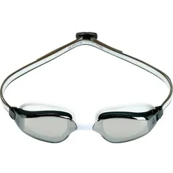 AQUASPHERE Herren Brille FASTLANE, WHITE GREY LENS MIRROR SILVER, L