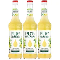 Monin Sirup Pure Lemon-Lime 700ml - Cocktails Milchshakes (3er Pack)