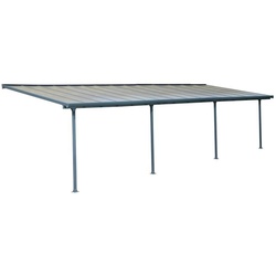 Palram Canopia Feria Terrassenüberdachung anthrazit 850x295x260-305 in cm (LxBxH)