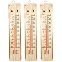 TSB Werk Raumthermometer Thermometer Innenthermometer Außenthermometer, 8-tlg., 1-8 Stk, Garten, Analog, Innen, Außen, Holz
