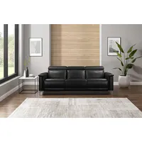 OTTO home Couch Kunstleder 3-Sitzer Schwarz
