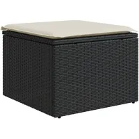 vidaXL Gartenhocker mit Kissen 55 x 55 x 37 cm schwarz 6 St.