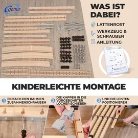 Coemo Ergo KF 7 Zonen Lattenrost Kopf- und Fußteil verstellbar 80 x 200 cm