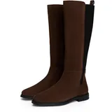 Tommy Hilfiger Flag LONG BOOT", Damen, Stiefel aus Wildleder, Braun (Legacy Brown), 37 - 37 EU