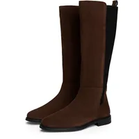 Tommy Hilfiger Flag LONG BOOT", Damen, Stiefel aus Wildleder, Braun (Legacy Brown), 37 - 37 EU