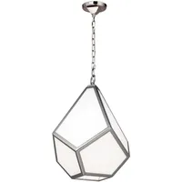 Elstead Lighting Pendellampe Deckenleuchte Hängelampe Designleuchte Acryl Stahl Nickel D 34,3 cm