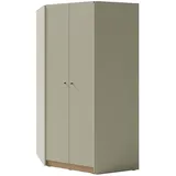 beautysofa Eckschrank ALEX 95 x 195 x 95 cm Grün
